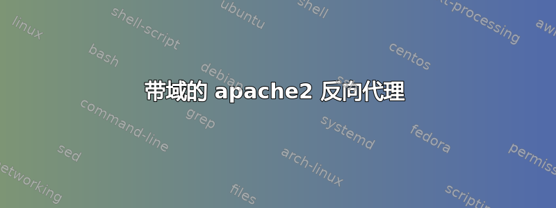 带域的 apache2 反向代理