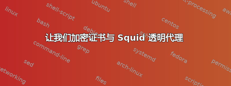 让我们加密证书与 Squid 透明代理