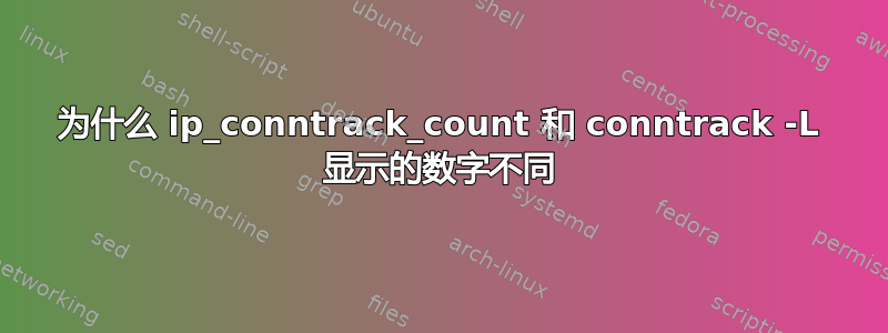 为什么 ip_conntrack_count 和 conntrack -L 显示的数字不同