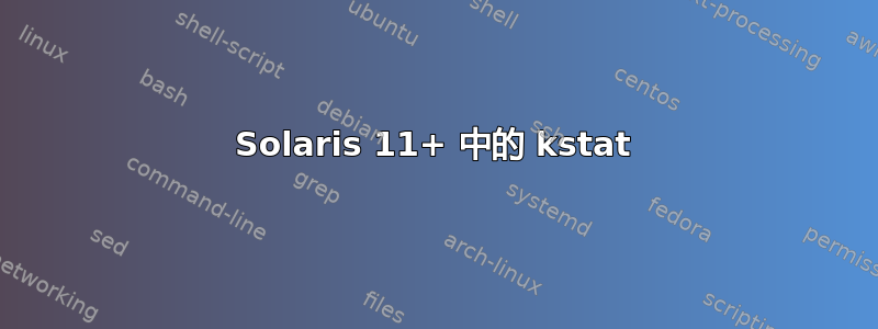 Solaris 11+ 中的 kstat