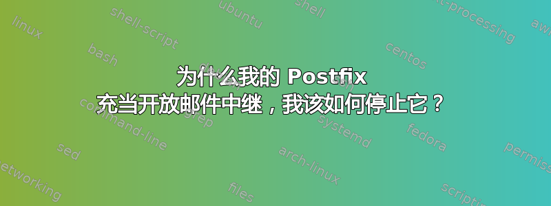 为什么我的 Postfix 充当开放邮件中继，我该如何停止它？