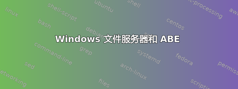 Windows 文件服务器和 ABE