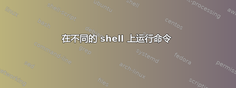 在不同的 shell 上运行命令