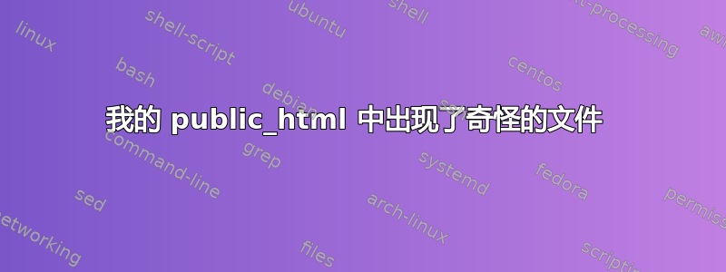 我的 public_html 中出现了奇怪的文件 