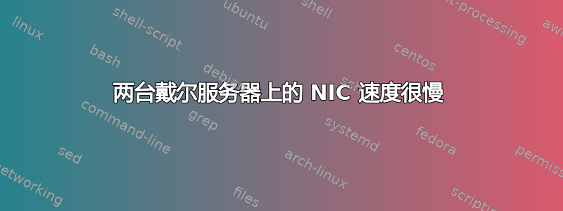 两台戴尔服务器上的 NIC 速度很慢