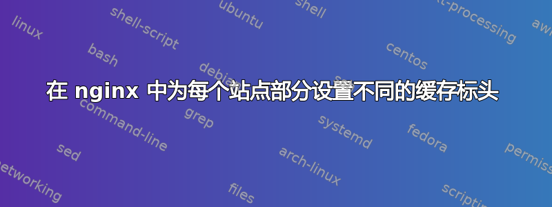 在 nginx 中为每个站点部分设置不同的缓存标头