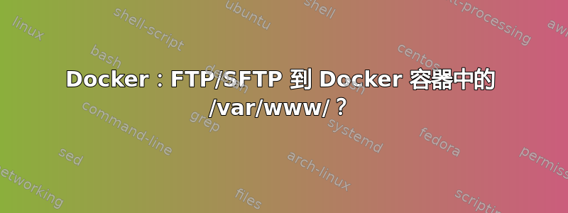 Docker：FTP/SFTP 到 Docker 容器中的 /var/www/？