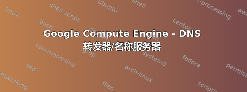 Google Compute Engine - DNS 转发器/名称服务器