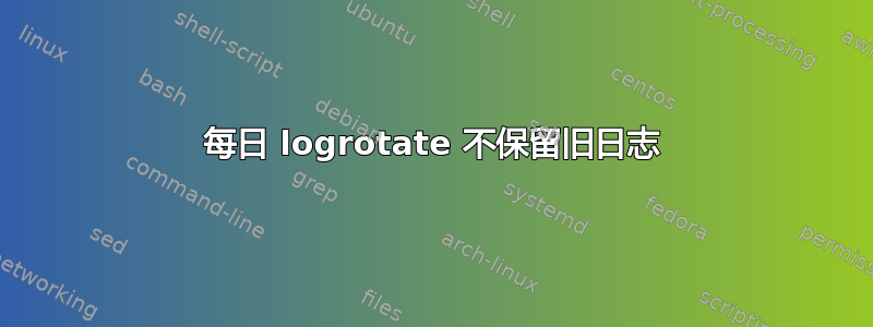 每日 logrotate 不保留旧日志