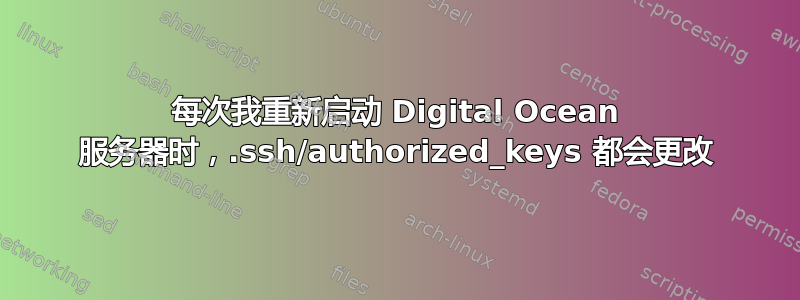 每次我重新启动 Digital Ocean 服务器时，.ssh/authorized_keys 都会更改