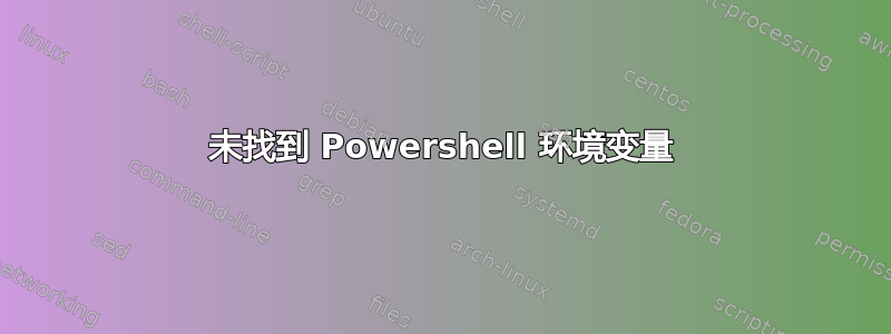 未找到 Powershell 环境变量