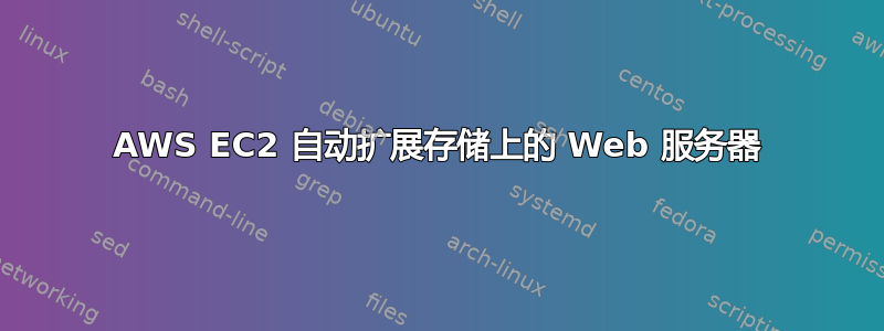 AWS EC2 自动扩展存储上的 Web 服务器