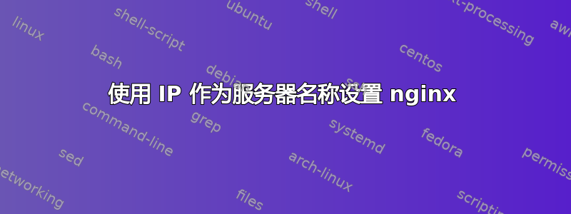 使用 IP 作为服务器名称设置 nginx