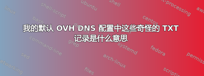 我的默认 OVH DNS 配置中这些奇怪的 TXT 记录是什么意思