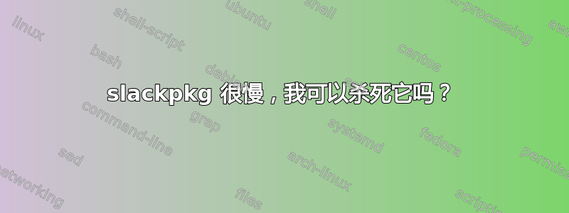 slackpkg 很慢，我可以杀死它吗？