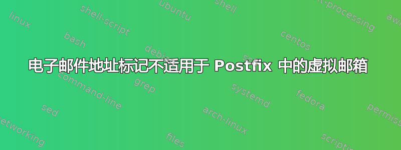 电子邮件地址标记不适用于 Postfix 中的虚拟邮箱