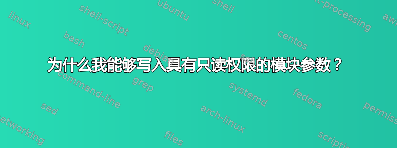 为什么我能够写入具有只读权限的模块参数？