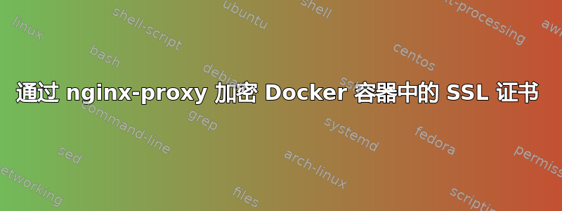 通过 nginx-proxy 加密 Docker 容器中的 SSL 证书