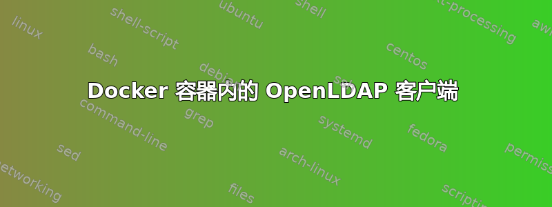 Docker 容器内的 OpenLDAP 客户端