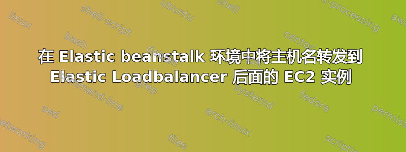 在 Elastic beanstalk 环境中将主机名转发到 Elastic Loadbalancer 后面的 EC2 实例