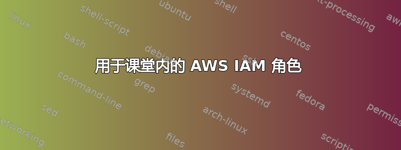 用于课堂内的 AWS IAM 角色