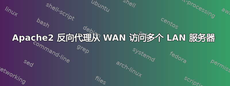 Apache2 反向代理从 WAN 访问多个 LAN 服务器