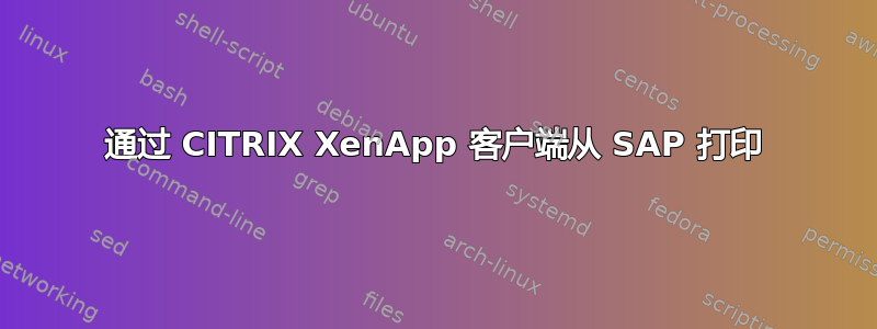 通过 CITRIX XenApp 客户端从 SAP 打印