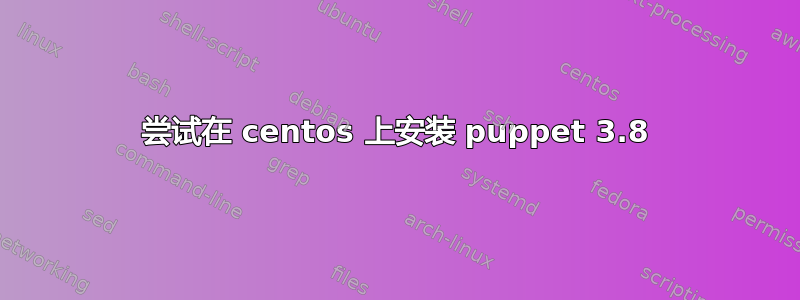 尝试在 centos 上安装 puppet 3.8