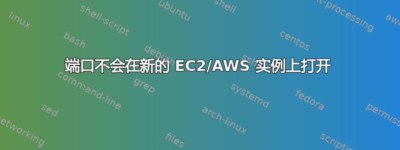 端口不会在新的 EC2/AWS 实例上打开