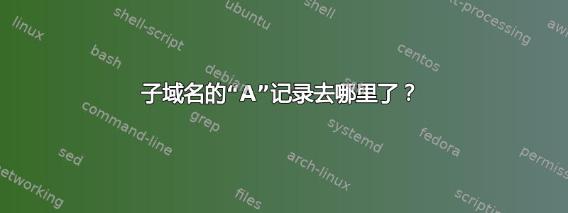 子域名的“A”记录去哪里了？