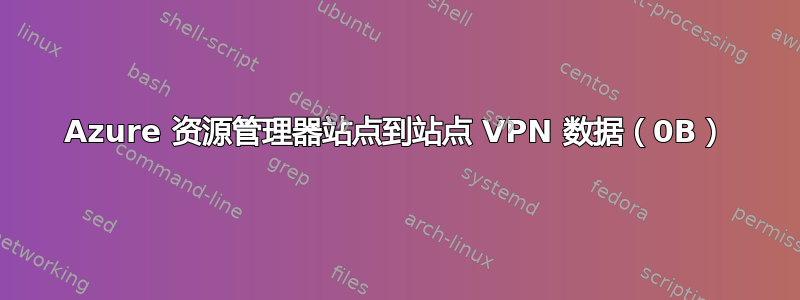 Azure 资源管理器站点到站点 VPN 数据（0B）