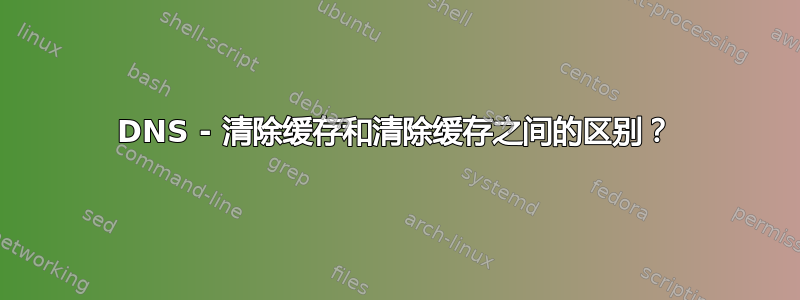 DNS - 清除缓存和清除缓存之间的区别？