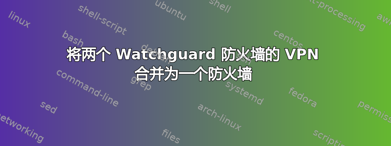 将两个 Watchguard 防火墙的 VPN 合并为一个防火墙