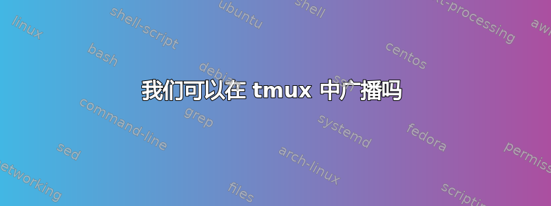 我们可以在 tmux 中广播吗