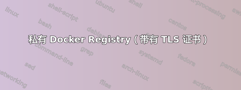 私有 Docker Registry（带有 TLS 证书）