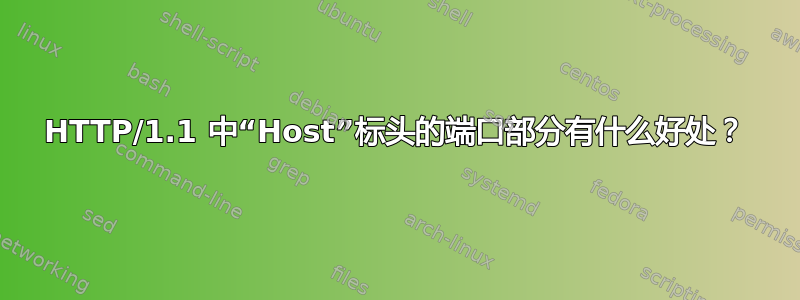 HTTP/1.1 中“Host”标头的端口部分有什么好处？