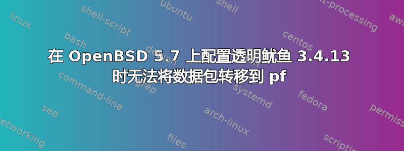 在 OpenBSD 5.7 上配置透明鱿鱼 3.4.13 时无法将数据包转移到 pf