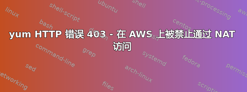 yum HTTP 错误 403 - 在 AWS 上被禁止通过 NAT 访问