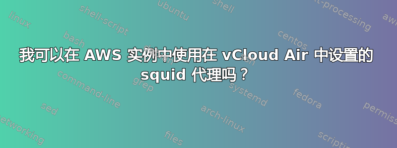 我可以在 AWS 实例中使用在 vCloud Air 中设置的 squid 代理吗？