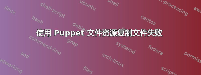 使用 Puppet 文件资源复制文件失败