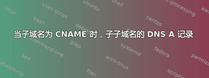 当子域名为 CNAME 时，子子域名的 DNS A 记录