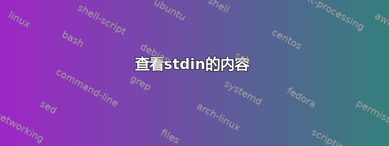 查看stdin的内容