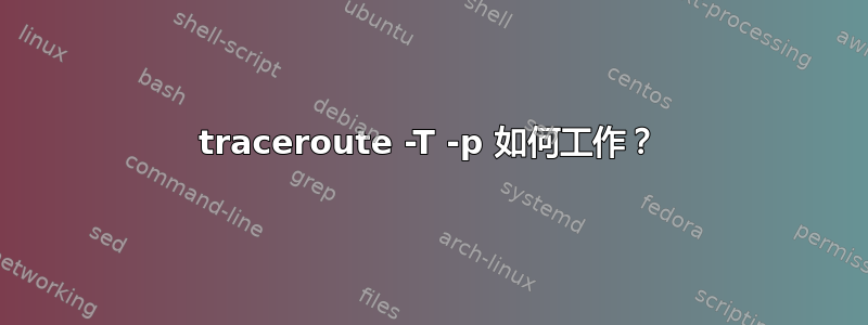 traceroute -T -p 如何工作？