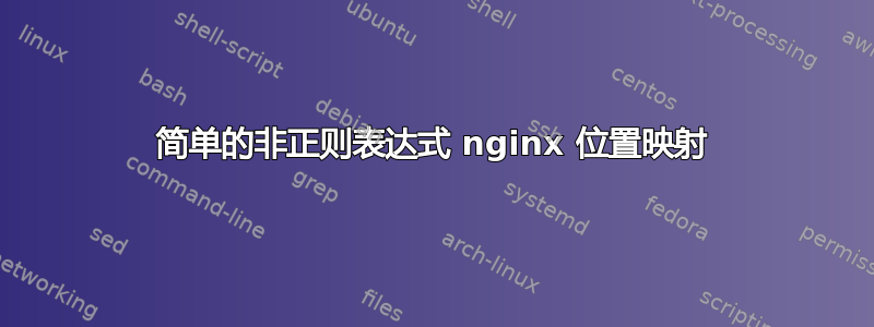 简单的非正则表达式 nginx 位置映射