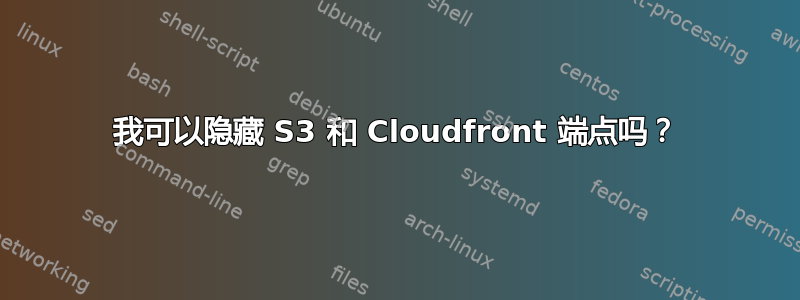 我可以隐藏 S3 和 Cloudfront 端点吗？