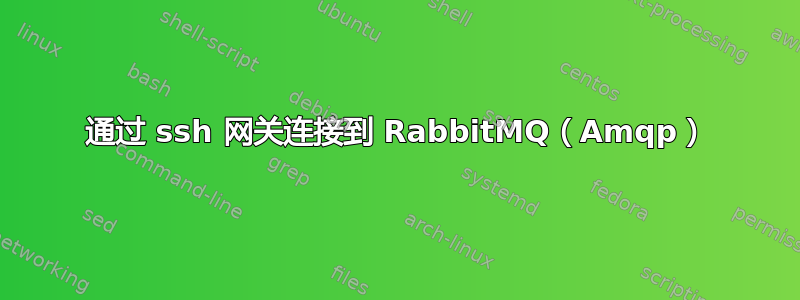 通过 ssh 网关连接到 RabbitMQ（Amqp）