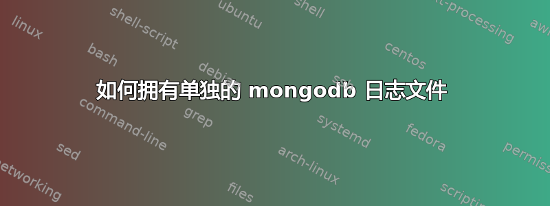 如何拥有单独的 mongodb 日志文件