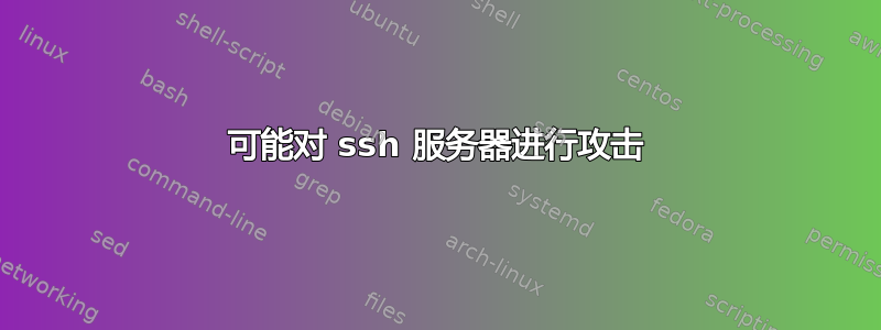 可能对 ssh 服务器进行攻击