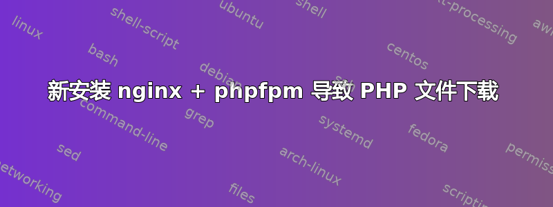 新安装 nginx + phpfpm 导致 PHP 文件下载