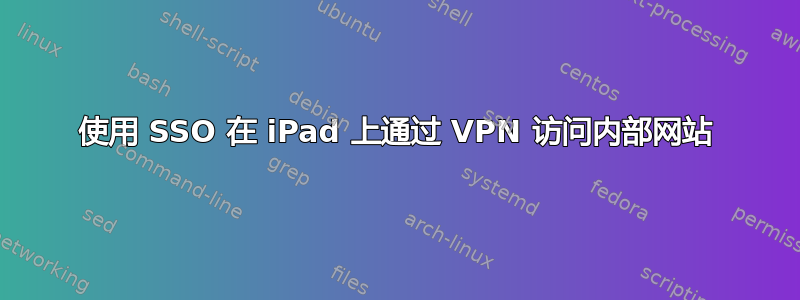 使用 SSO 在 iPad 上通过 VPN 访问内部网站